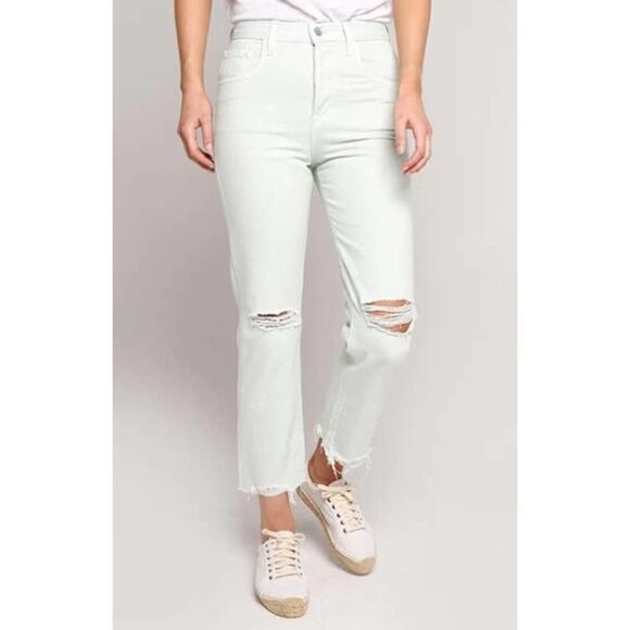 J. Brand Spearmint Destruct Wayne Crop Jeans NWT Sz. 28 - Picture 2 of 11